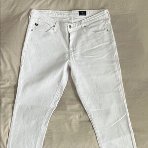 AG Prima Ankle White Slim Jeans